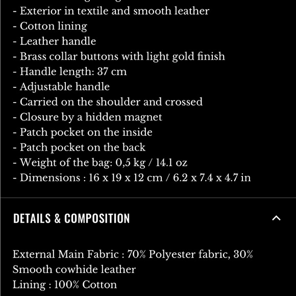 Sezane bag made in Italy NWT - Picture 8 of 9